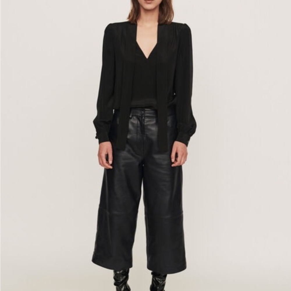 MAJE  Culotte Lamb skin Leather Pants
New with tags